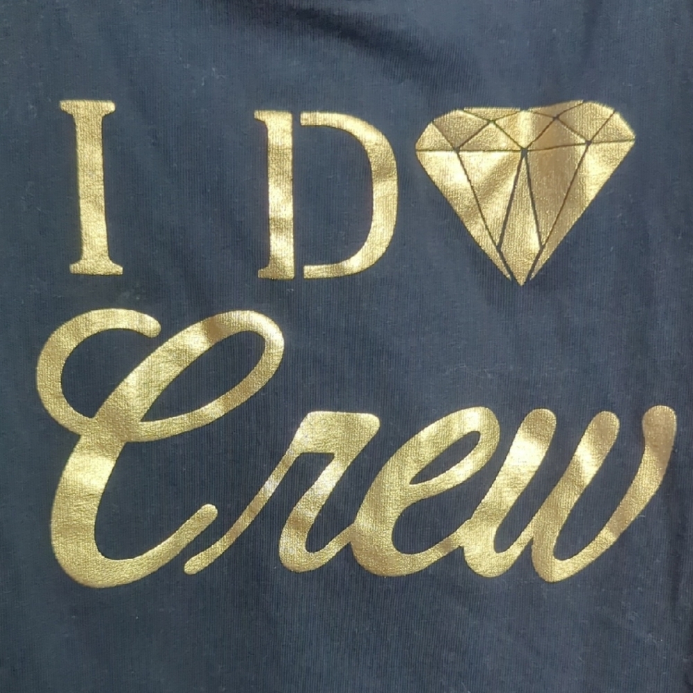 Black Tee with Gold Diamond Graphic